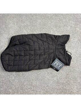 Berkshire Pet Collection Dog Coat Medium New Fleece Lined Black Quilted